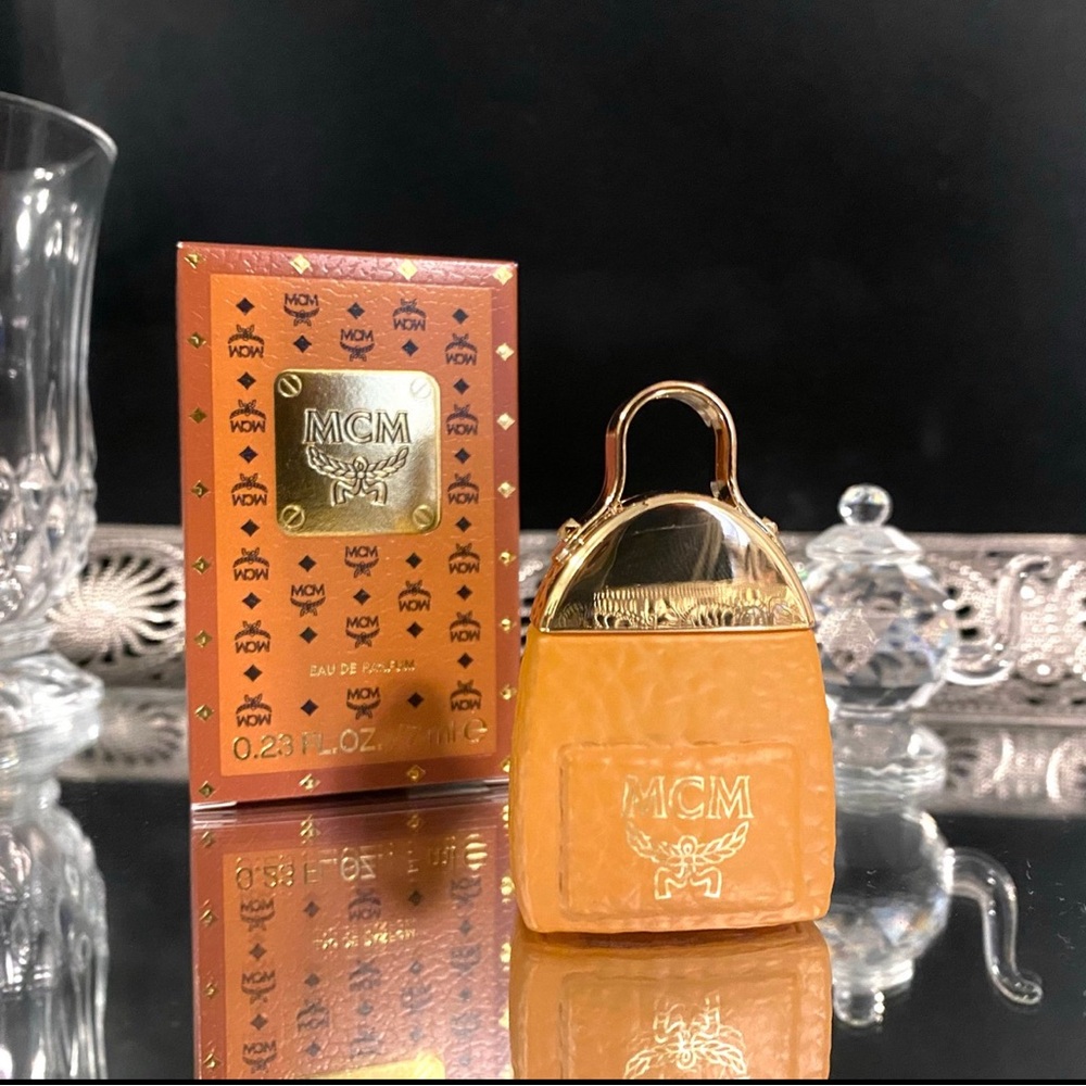 NIB MCM Orange and Gold Perfume Bottle